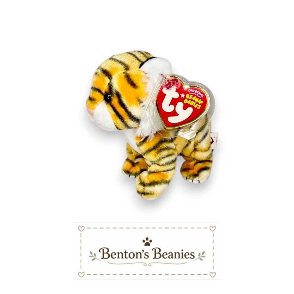 Tiggs the Tiger Ty Beanie Baby | Baby Bamboo Prowler 🐅 | Mint Heart Tag ⭐